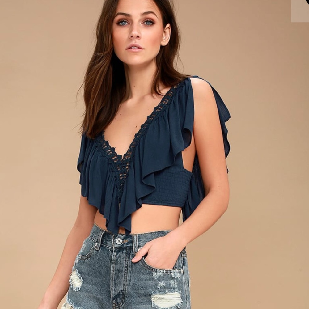 Lulus Saturday in the Park Crop Top NWT